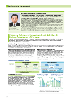 Chemical Substance Management and Activities to Reduce