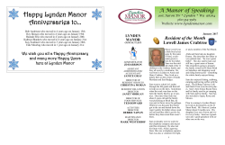 Happy Lynden Manor Anniversaries to&hellip;