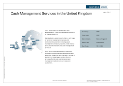 Cash Management Services in the United Kingdom