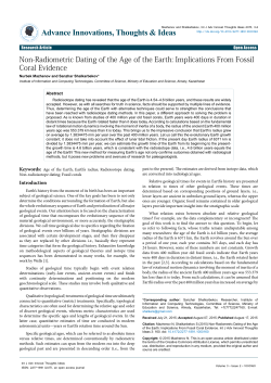 Non-Radiometric Dating of the Age of the Earth: Implications From