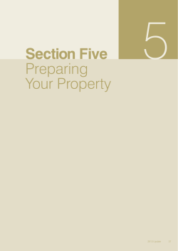Section Five Preparing Your Property