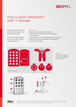 How to Apply DesignSkins&reg; DUET 2 Package - Med-El