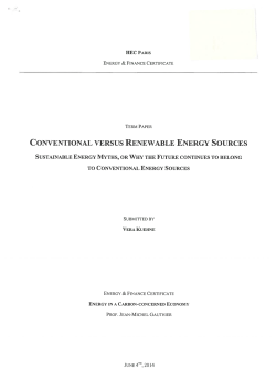 conventional versus renewable energy sources