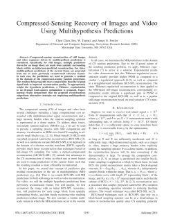 Compressed-Sensing Recovery of Images and Video Using