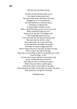 KS2 The Owl and the Pussycat poem The Owl and the Pussycat