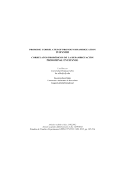 prosodic correlates of pronoun disambiguation in spanish correlatos
