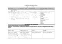 Grade 3 Music Approved 2016 - East Pennsboro Area School