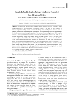 Insulin Refusal in Iranian Patients with Poorly Controlled Type 2