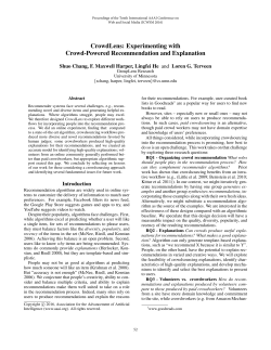 CrowdLens - Association for the Advancement of Artificial Intelligence