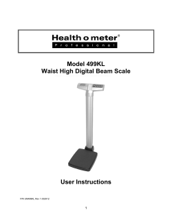 Model 499KL Waist High Digital Beam Scale User
