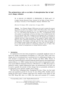 The perimeter/area ratio as an index of misregistration bias in land