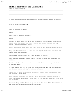 TERRY BISSON of the UNIVERSE