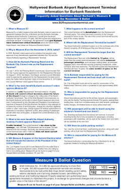 Measure B Ballot Question - BUR Replacement Terminal