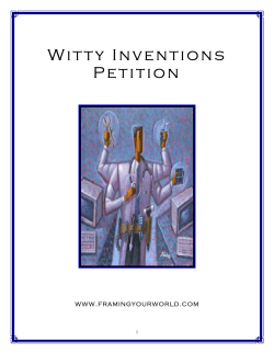 Petition for Witty Ideas and Inventions
