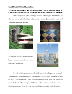 Quadrilateral Unit Plan