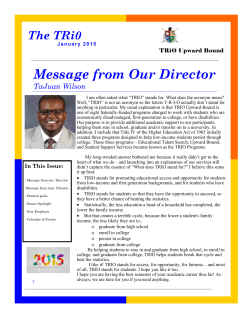 January 2015 - TRIO Student Support Services