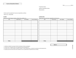 I hereby report the project/event income and expenditure as follows