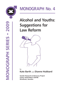 Alcohol and Youths: Suggestions for Law Reform