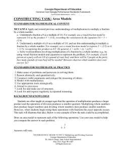 CONSTRUCTING TASK: Area Models