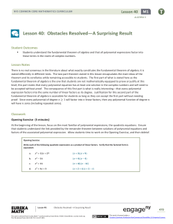 Lesson 40 - EngageNY
