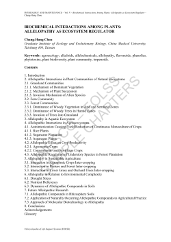 Biochemical Interactions Among Plants