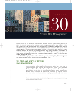 Pension Plan Management1