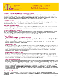 Establishing a Fund in the PEO Foundation