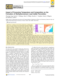 Impact of Processing Temperature and
