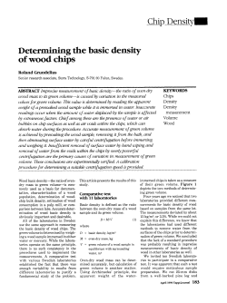 Determining the Basic Density of Wood Chips