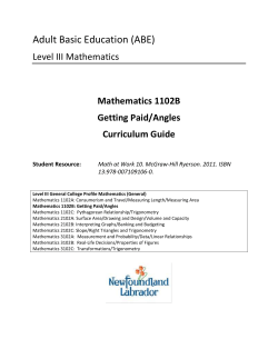 Math 1102B Curriculum Guide 2016-17