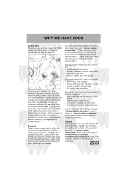 Conservation Conscious / Conservation Careless Zoos