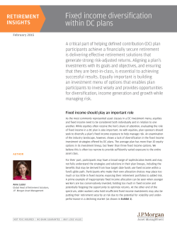 Fixed income diversification within DC plans