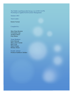 Report - MPA in Environmental Science and Policy