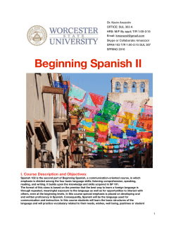 SPAN 102 SPRING 2016