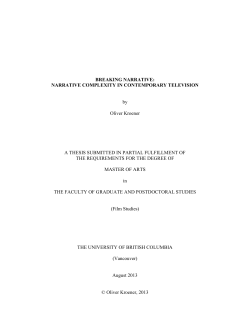 NARRATIVE COMPLEXITY IN