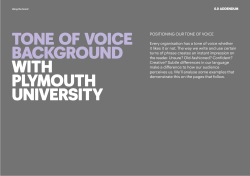 TONE OF VOICE BACKGROUND WITH PLYMOUTH UNIVERSITY