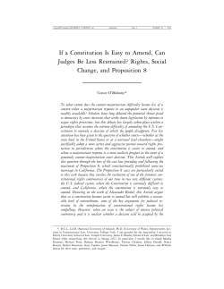 If a Constitution Is Easy to Amend, Can Judges Be Less Restrained