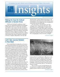Making the Case for Cultural Diffusion in Ancient Times Lehi`s Epic