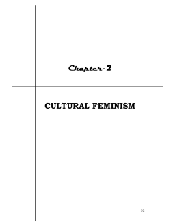 Chapter-2 CULTURAL FEMINISM