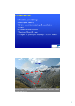 Geomorphic mapping