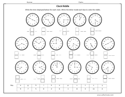 Clock Riddle - SoftSchools