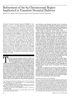 R e finement of the 6q Chromosomal Region Implicated
