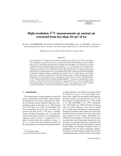 High-resolution &delta;13C measurements on ancient air