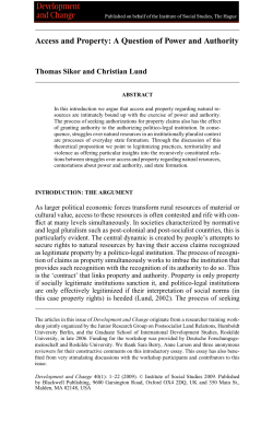 Access and Property: A Question of Power and Authority