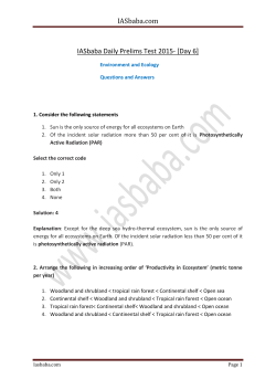 IASbaba.com IASbaba Daily Prelims Test 2015