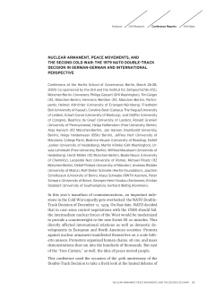 nuclear armament, peace movements, and the second cold war