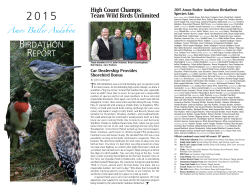 2015 Birdathon Results - Amos Butler Audubon Society