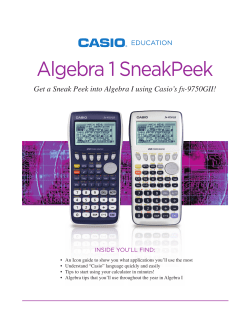 Algebra 1 SneakPeek