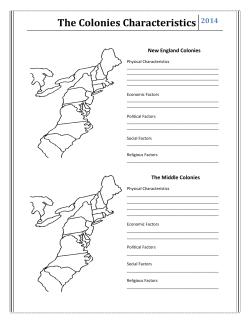 The Colonies Characteristics