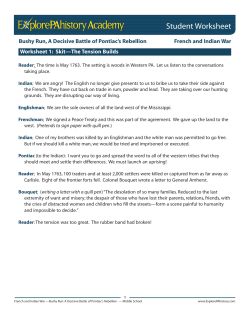 Student Worksheet - Explore PA History